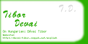 tibor devai business card
