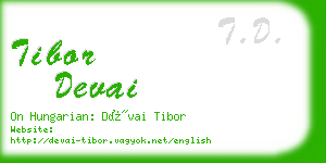 tibor devai business card